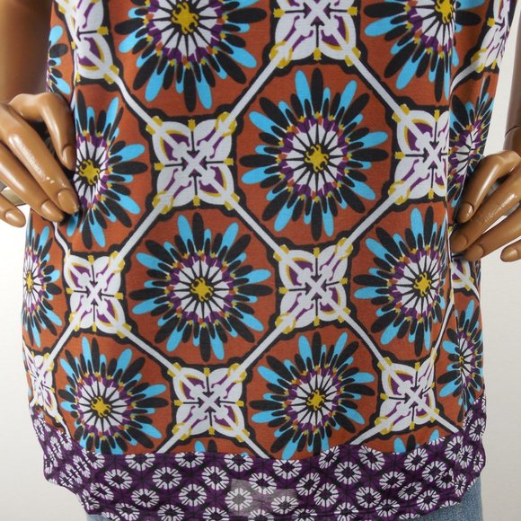 INC Top XXL $59 NWT Multi Color Cold Shoulder - Picture 5 of 9